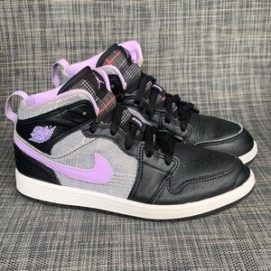 Nike Air Jordan 1 Mid SE 'Houndstooth' GS Sneakers Unisex Youth size 3